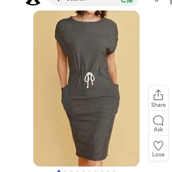 UEC Marine Layer Lola Cocoon Dress Gray Stripe Size S - Picture 10 of 10